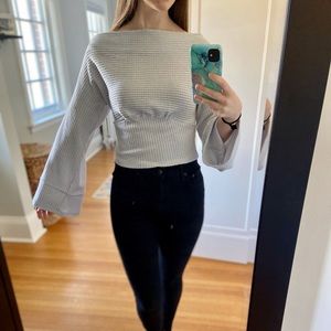 FREE PEOPLE KNIT CROP, S